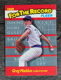 1989 Fleer For The Record #5 Greg Maddux