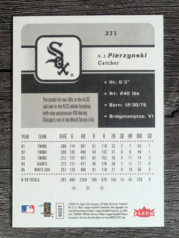 2006 Fleer Glossy Silver #371 A.J. Pierzynski