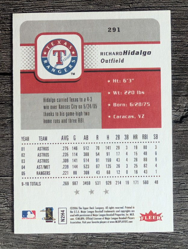 2006 Fleer Glossy Silver #291 Richard Hidalgo