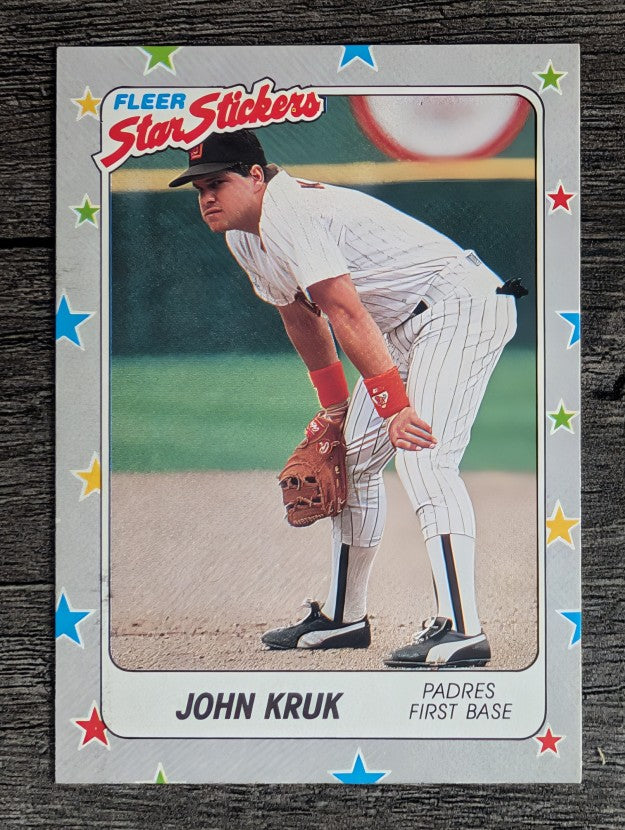 1988 Fleer Star Stickers #124 John Kruk