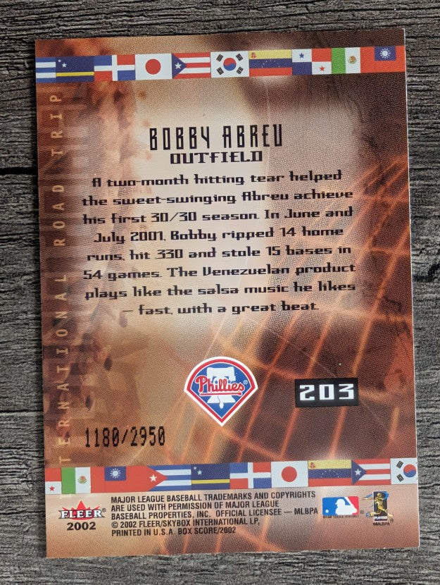 2002 Fleer Box Score #203 Bob Abreu IRT (NM)