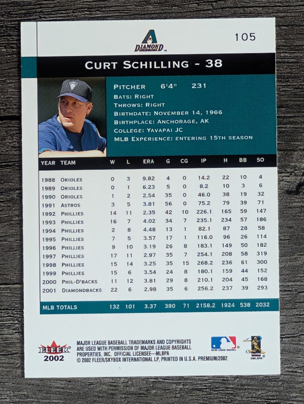 2002 Fleer Premium #105 Curt Schilling