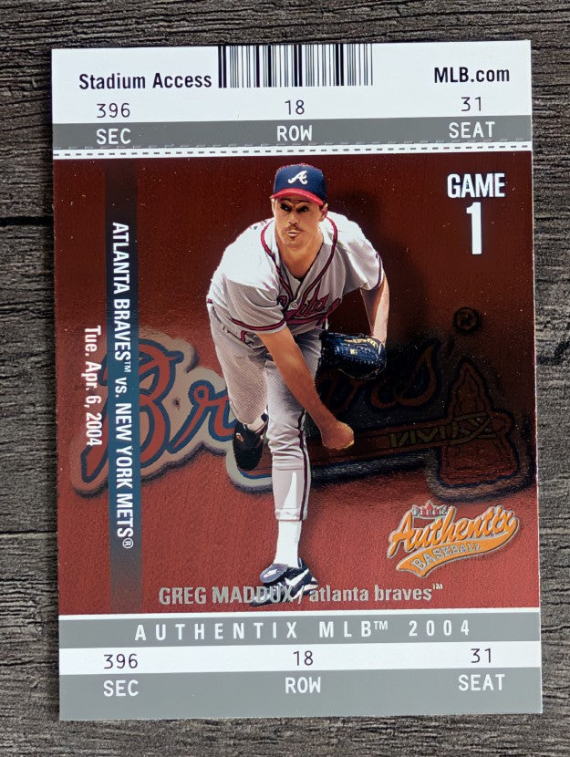 2004 Fleer Authentix #38 Greg Maddux