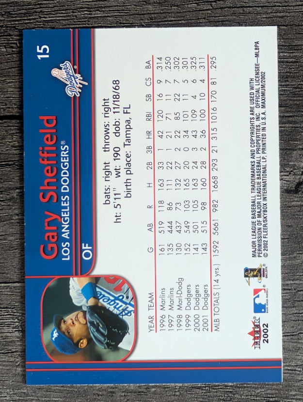 2002 Fleer Maximum #15 Gary Sheffield
