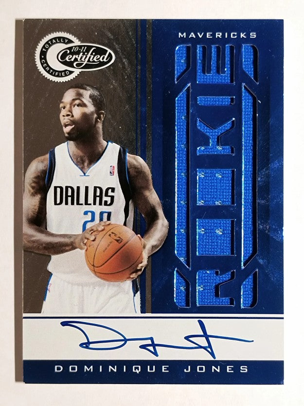 2010-11 Totally Certified Blue Autographs #176 Dominique Jones JSY AU/49