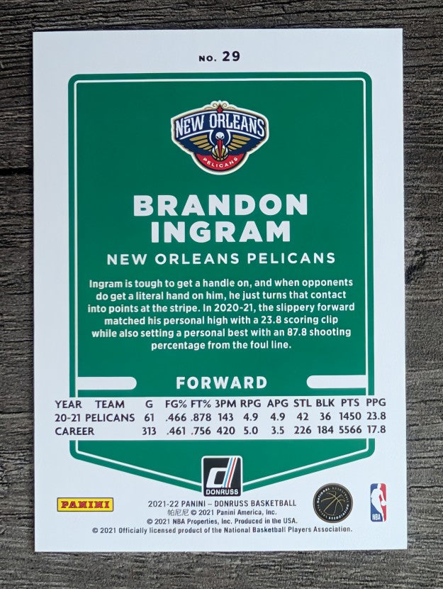 2021-22 Donruss #29 Brandon Ingram