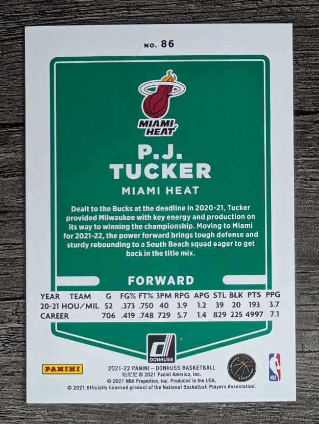 2021-22 Donruss #86 P.J. Tucker