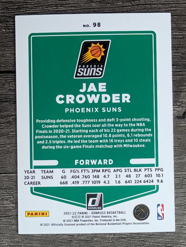 2021-22 Donruss #98 Jae Crowder