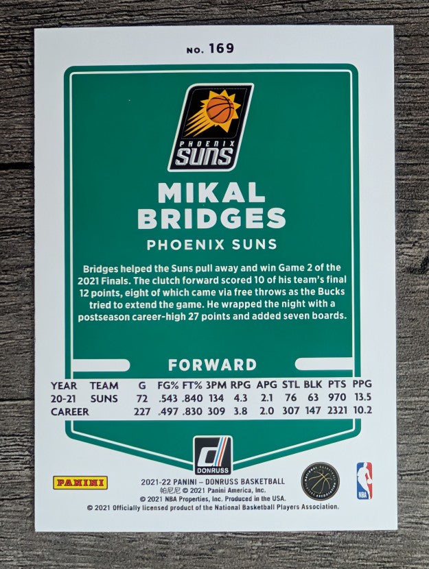 2021-22 Donruss #169 Mikal Bridges