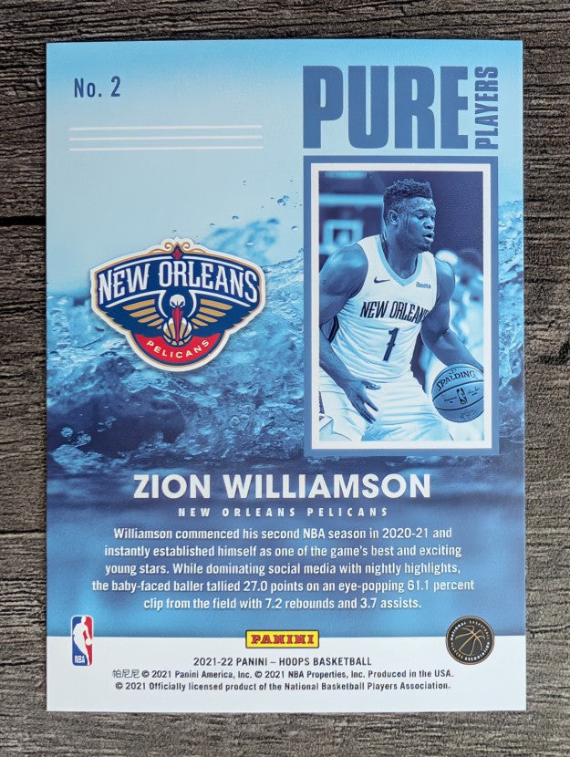 2021-22 Hoops Pure Players #2 Zion Williamson