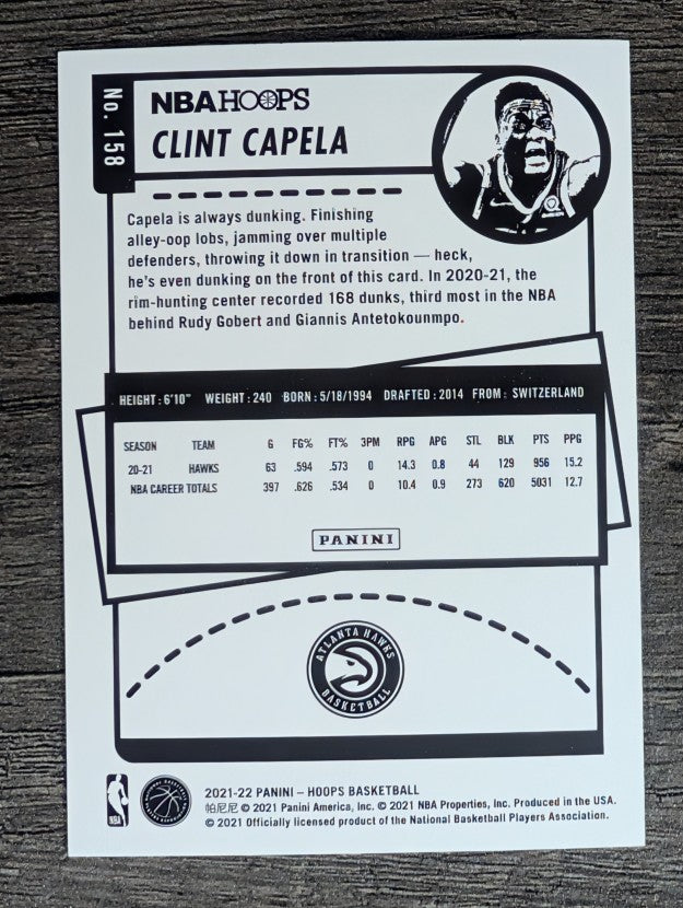 2021-22 Hoops #158 Clint Capela