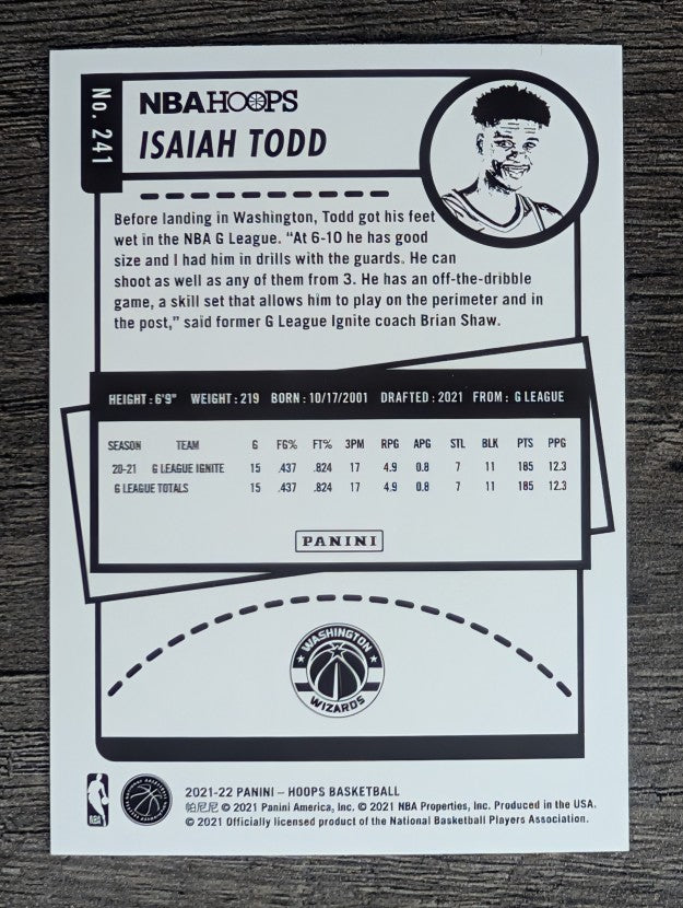 2021-22 Hoops #241 Isaiah Todd RC