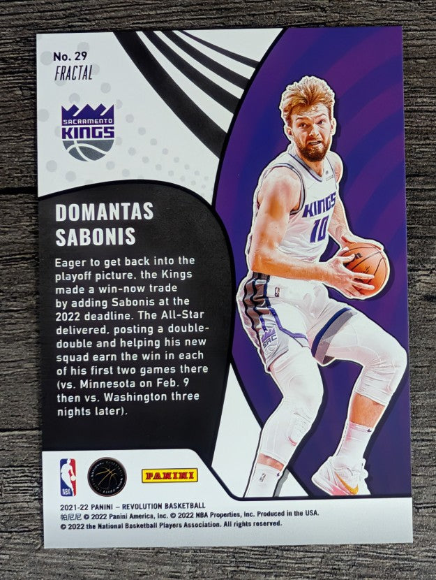 2021-22 Panini Revolution Vortex Fractal #29 Domantas Sabonis