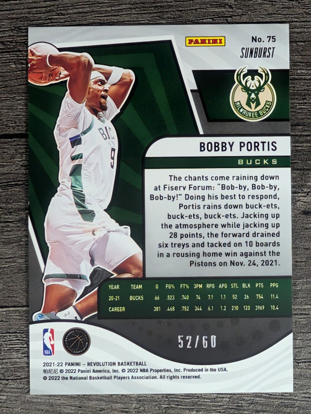 2021-22 Panini Revolution Sunburst #75 Bobby Portis