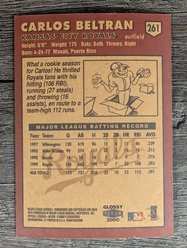 2000 Fleer Tradition Glossy #261 Carlos Beltran
