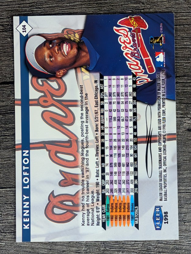 1998 Fleer Tradition #104 Kenny Lofton