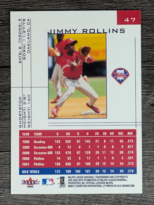 2002 Fleer Genuine #47 Jimmy Rollins