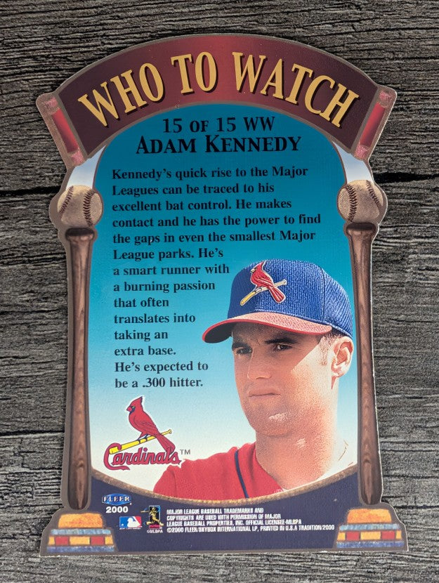 2000 Fleer Tradition Who To Watch #WW15 Adam Kennedy