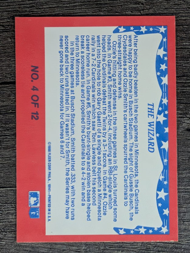 1988 Fleer World Series #4 Ozzie Smith