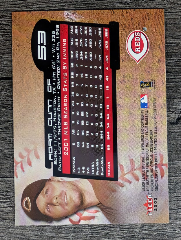 2002 Hot Prospects #53 Adam Dunn