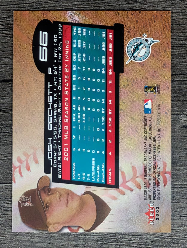 2002 Hot Prospects #66 Josh Beckett