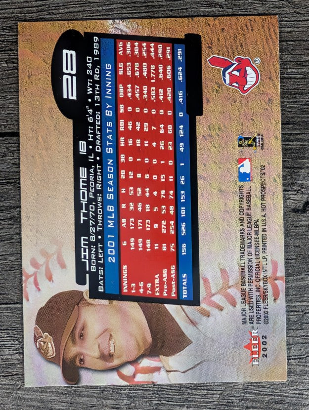 2002 Hot Prospects #28 Jim Thome