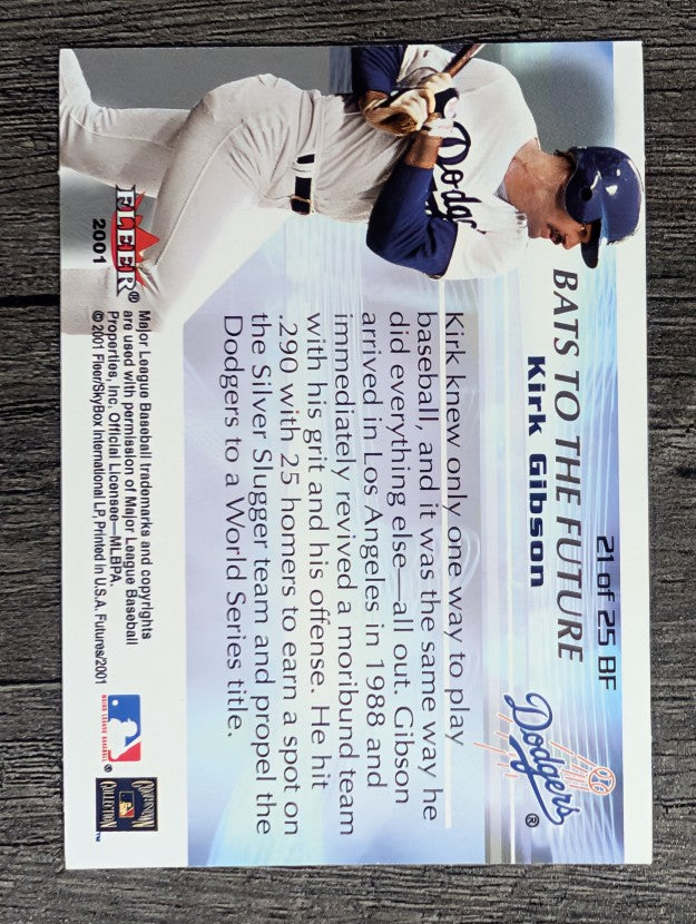 2001 Fleer Futures Bats to the Future #BF21 Kirk Gibson
