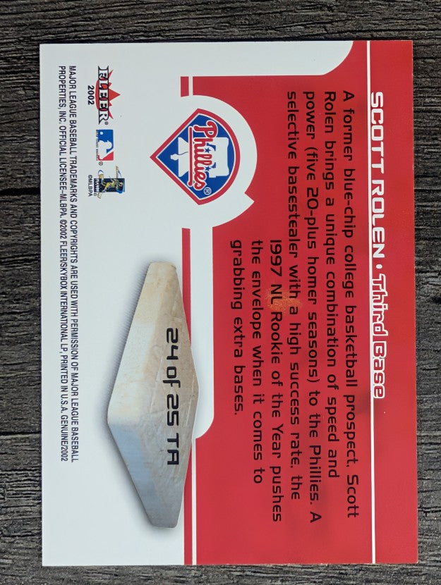 2002 Fleer Genuine Touch Em All #24 Scott Rolen