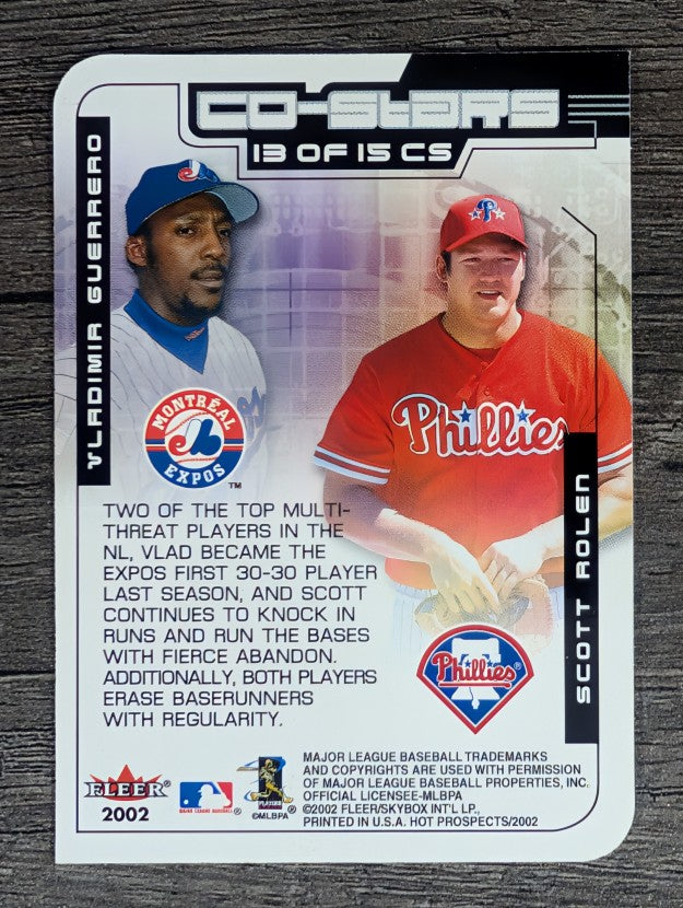 2002 Hot Prospects Co-Stars #13 Vladimir Guerrero/Scott Rolen