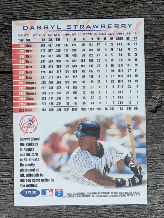 1996 Fleer #198 Darryl Strawberry
