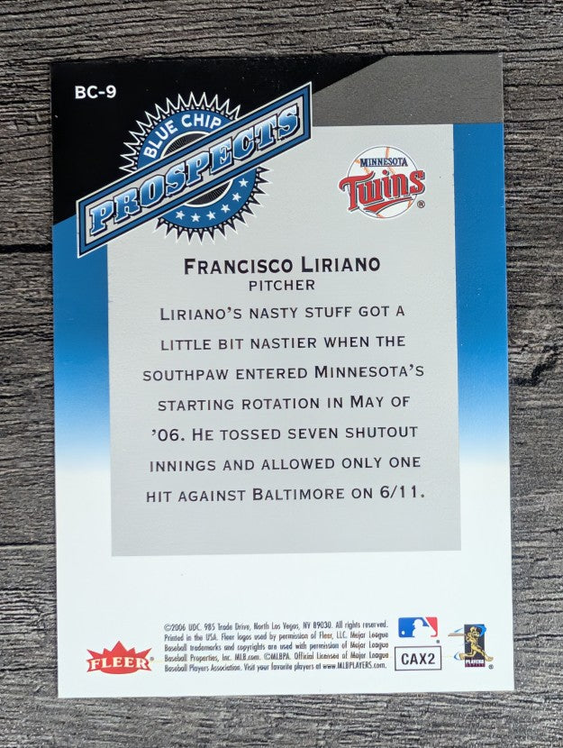 2006 Fleer Tradition Blue Chip Prospects #BC9 Francisco Liriano