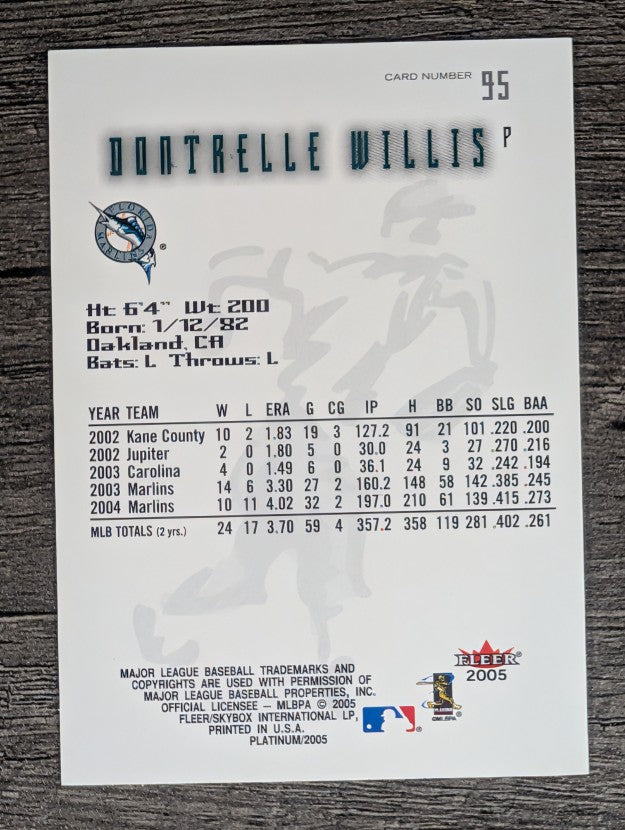2005 Fleer Platinum #95 Dontrelle Willis