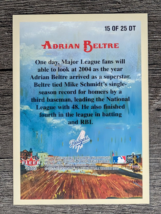 2005 Fleer Tradition Diamond Tributes #15 Adrian Beltre