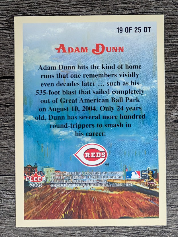 2005 Fleer Tradition Diamond Tributes #19 Adam Dunn