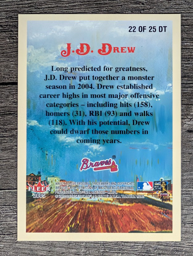 2005 Fleer Tradition Diamond Tributes #22 J.D. Drew