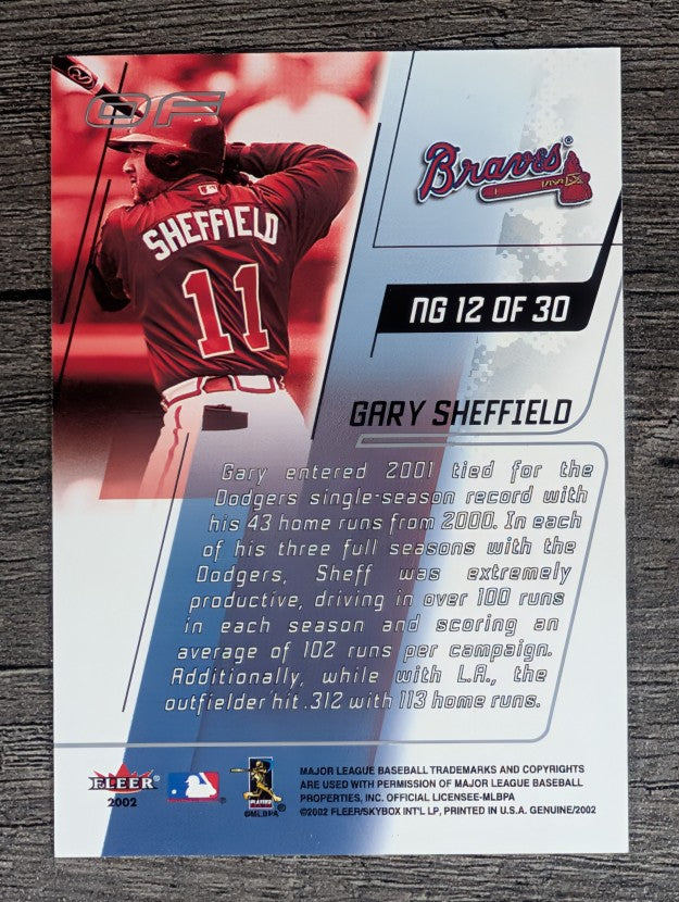 2002 Fleer Genuine Names of the Game #12 Gary Sheffield