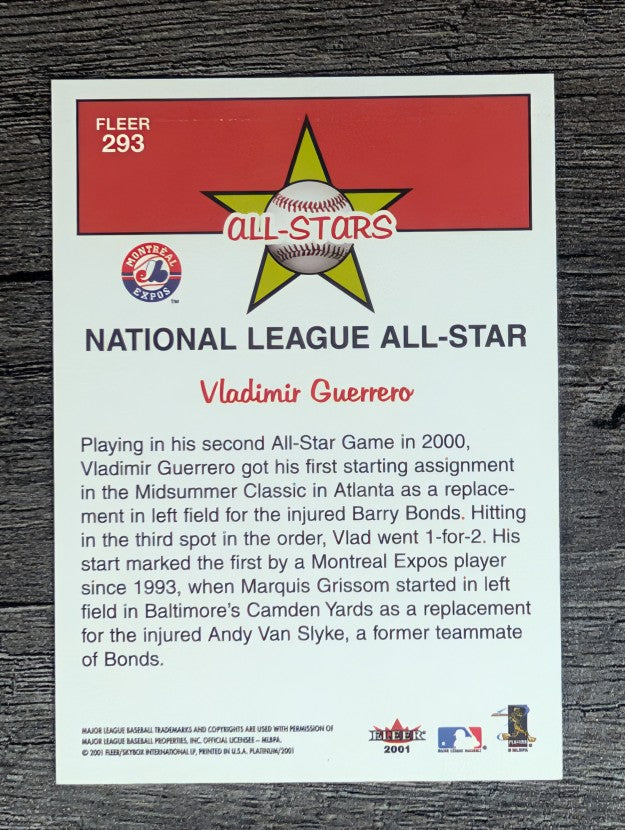 2001 Fleer Platinum #293 Vladimir Guerrero AS