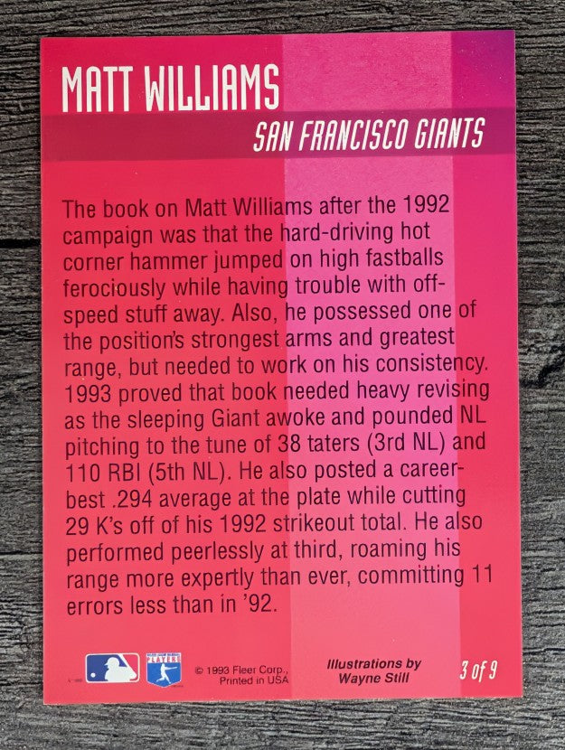 1994 Fleer Pro-Visions #3 Matt Williams