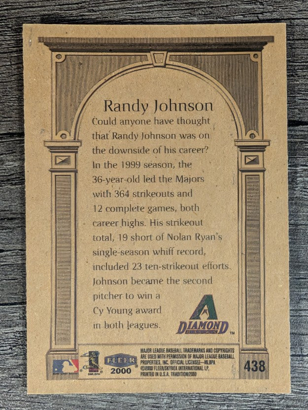 2000 Fleer Tradition #438 Randy Johnson AW