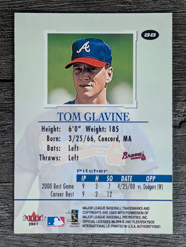 2001 Fleer Authority #88 Tom Glavine