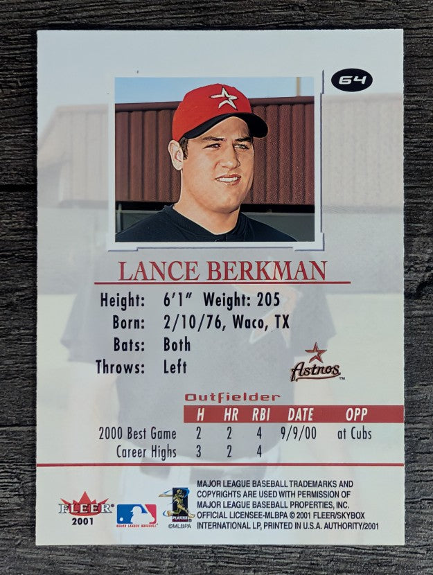 2001 Fleer Authority #64 Lance Berkman