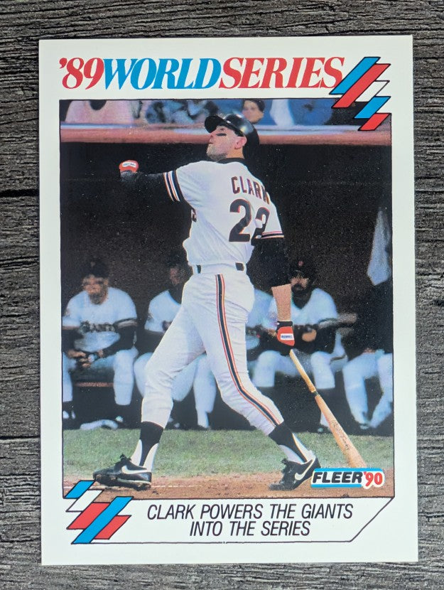 1990 Fleer World Series #4 Will Clark