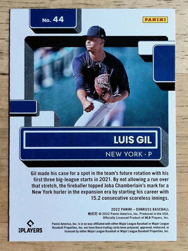 2022 Donruss #44 Luis Gil RR RC