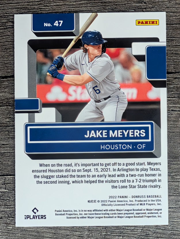 2022 Donruss #47 Jake Meyers RR RC