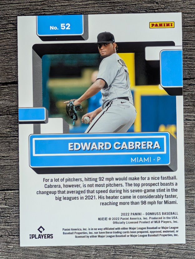 2022 Donruss #52 Edward Cabrera RR RC