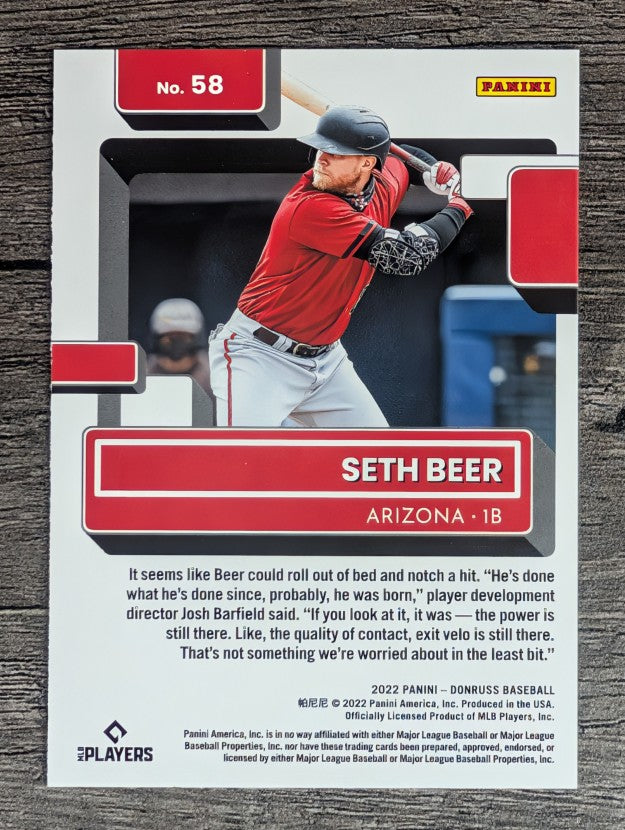 2022 Donruss #58 Seth Beer RR RC