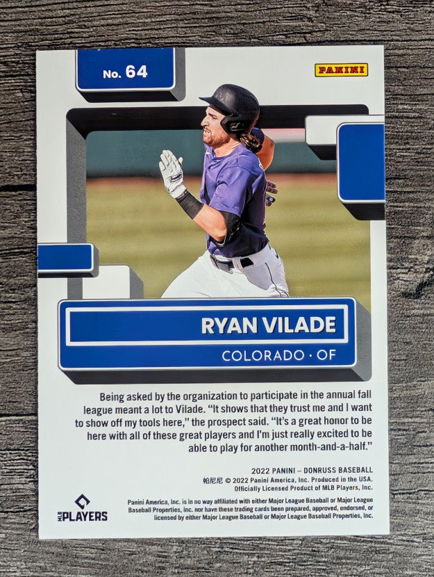 2022 Donruss #64 Ryan Vilade RR RC