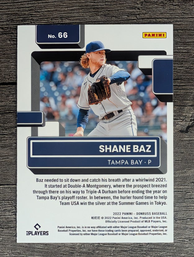 2022 Donruss #66 Shane Baz RR RC