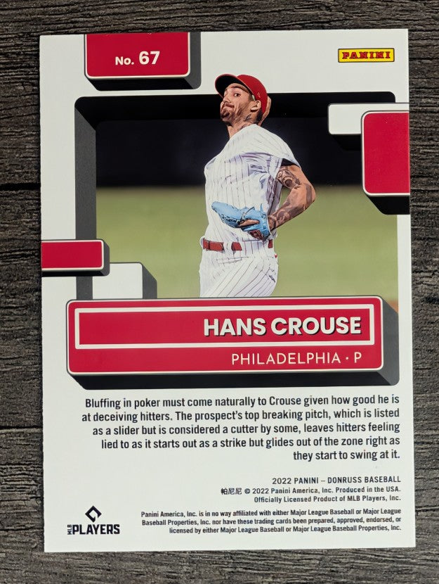 2022 Donruss #67 Hans Crouse RR RC