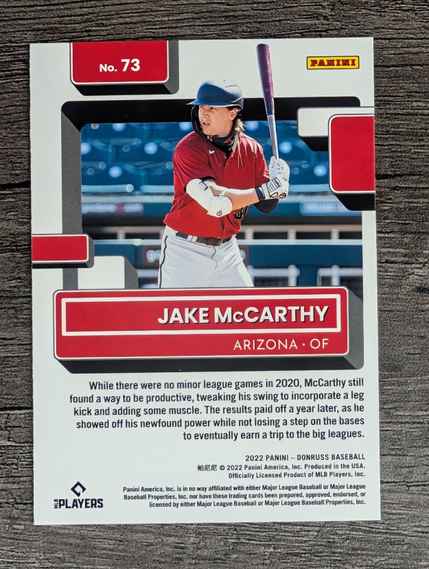 2022 Donruss #73 Jake McCarthy RR RC